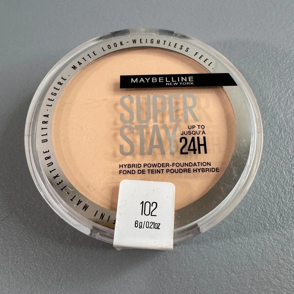 Maybelline Super Stay Hybrid Powder Foundation Women Shade 102 Good Matte 24H